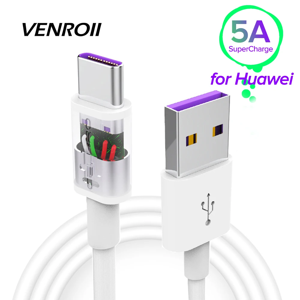 USB C 3 1 5A Type кабель для передачи данных Huawei Mate 9 10 P10 P20 P30 Pro м быстрое зарядное