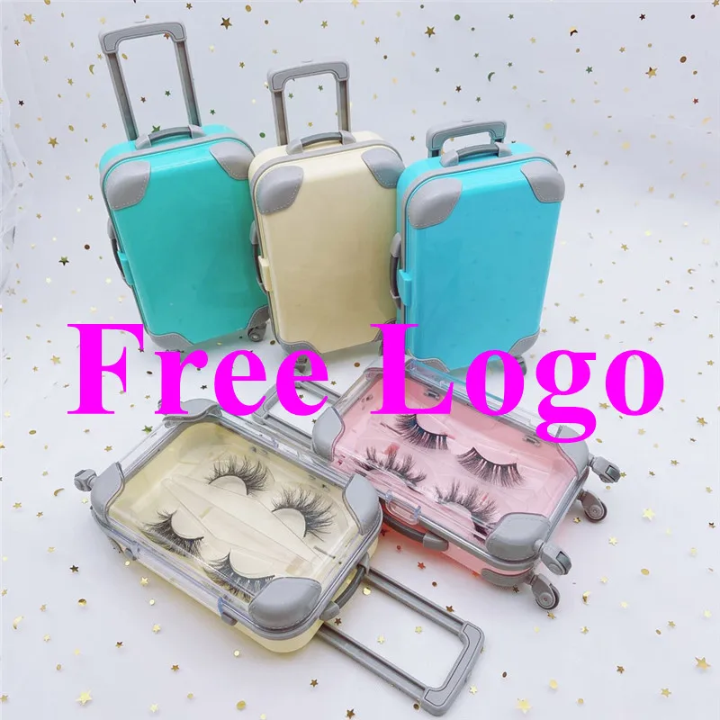 Милые мини багажные ящики популярные коробки для ресниц накладных