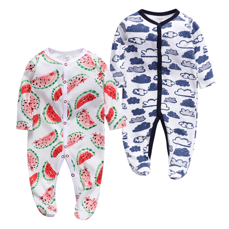 Детские комбинезоны оригинальные хлопковые осенние удобные пижамы для