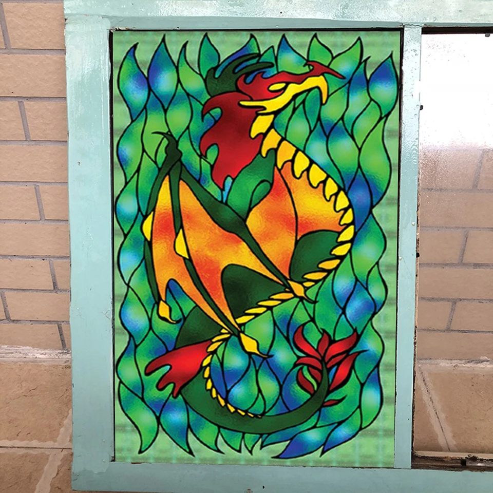 Изготовление размеров под заказ витражная плёнка на стекла окна непрозрачные