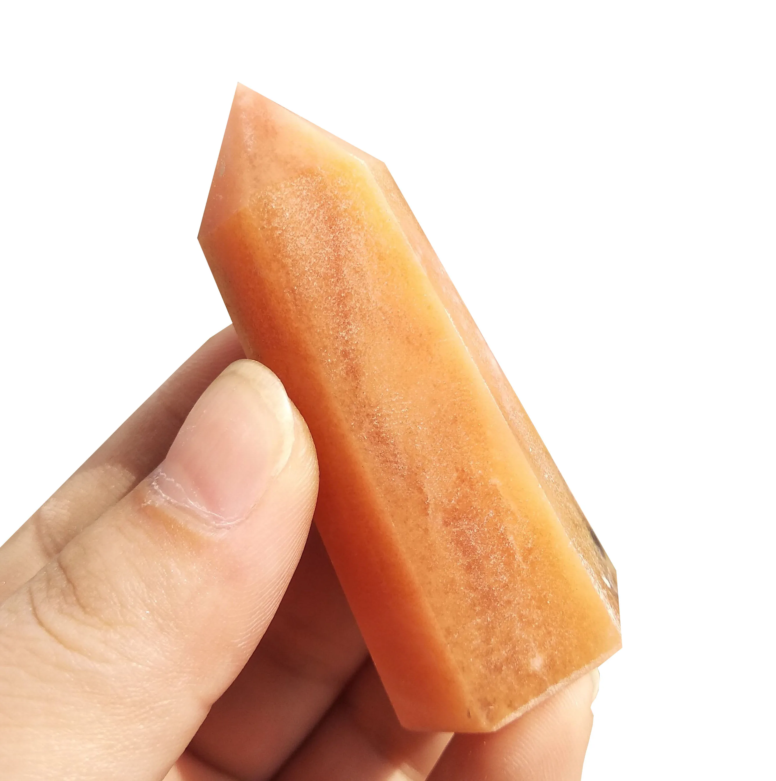 

1pcs Natural orange aventurine point healing crystal orange aventurine tower wand for fengshui