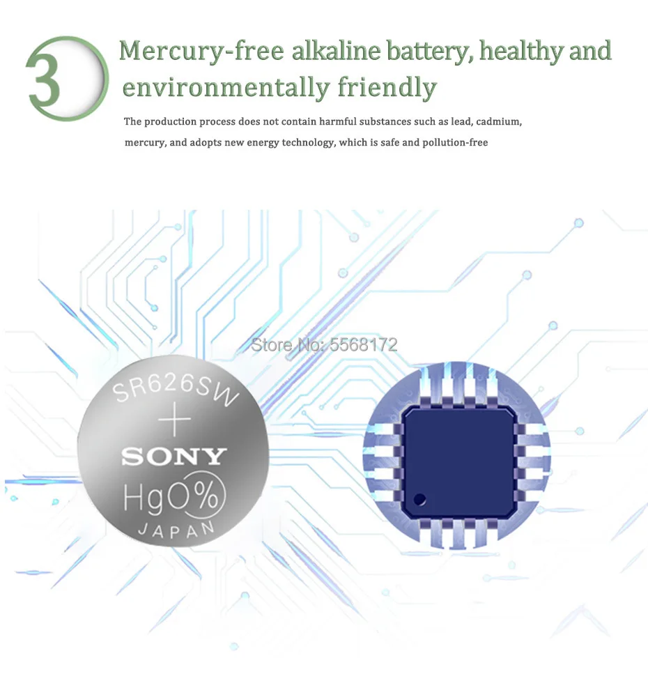 Кнопочные батарейки для часов SONY Original 1 55 V 377 376 SR626SW 626 SR626 V377 AG4 однозернистая
