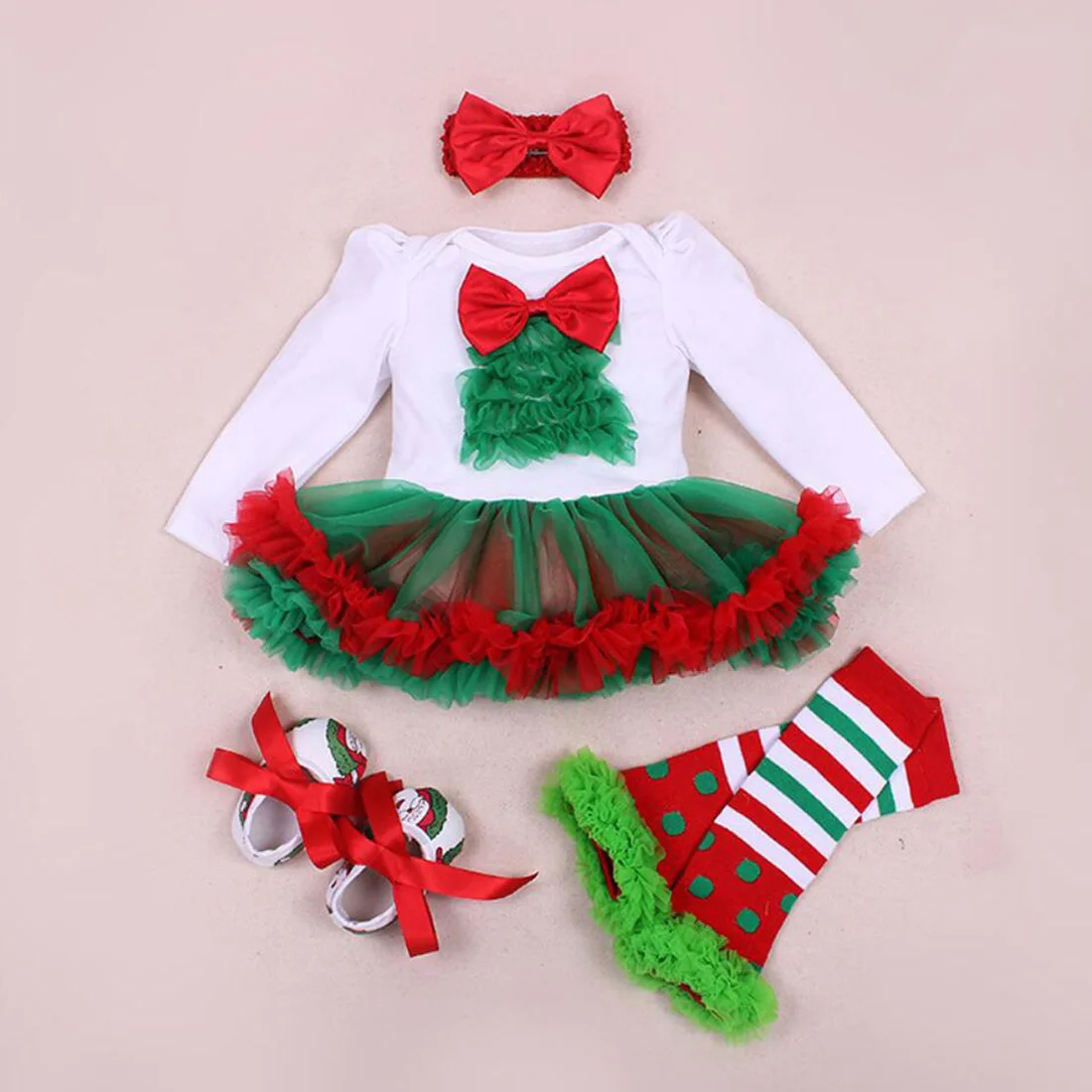 

Детское фатиновое платье на новогоднюю тематику, с бантом