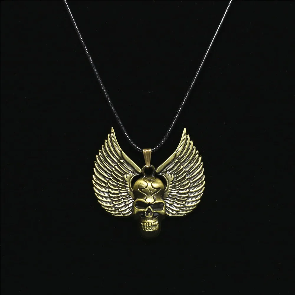Новый Винтажный панк чокер колье крест кулон Череп Скелет Homme мужские и ожерелья