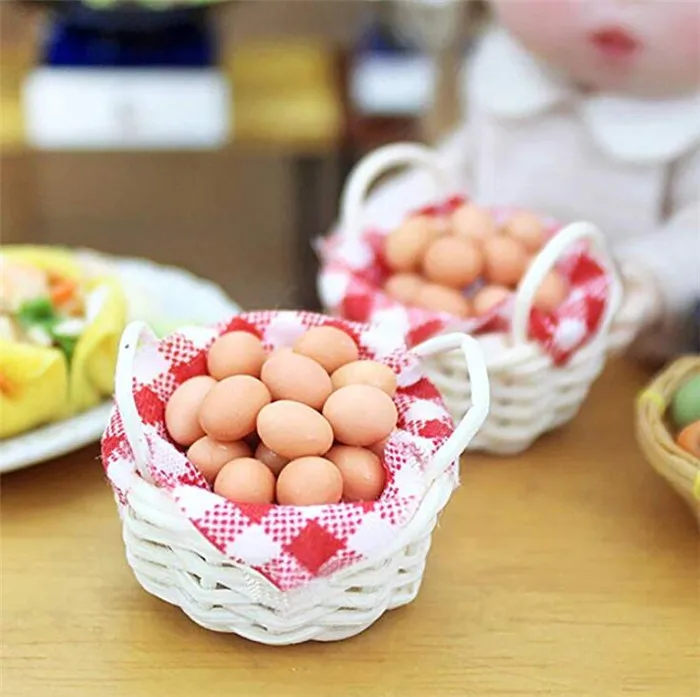 1:12 миниатюрная мебель для кукольного домика корзина кухни и сада яйца