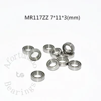 miniature bearing mr117zz 10 pieces 7113mm free shipping chrome steel metal sealed high speed mechanical equipment parts