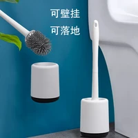 silicone toilet brush floor standing wall mounted base cleaning brush for toilet wc bathroom accessories set household supplies