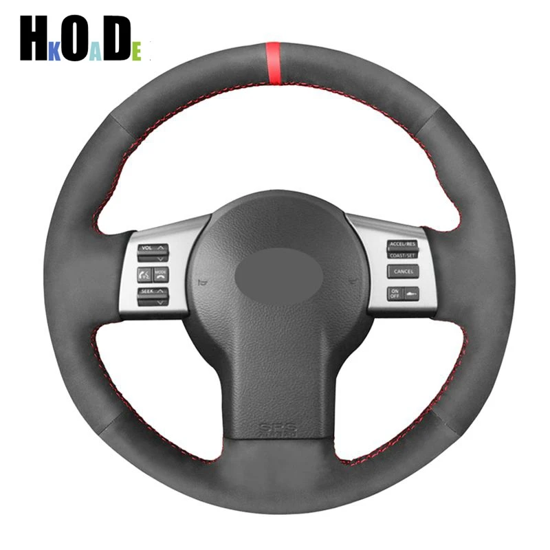 Car Steering Wheel Cover For Lnfiniti FX FX35 FX45 2003-2008 Nissan 350Z 2003-2009 DIY Hand-Sewing Black Suede