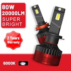 9012 светодиодная фара 9005 лм CSP чип H7 H11 HIR2 H1 H9 H8 9006 6000 HB3 HB4 K Canbus без ошибок F5 F5C светильник РА для объектива 12 В