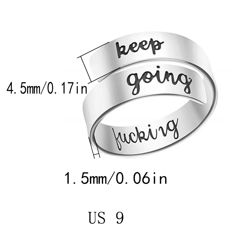 Регулируемый письмо указательный палец кольцо Мода Титан Сталь Юбилей вечерние