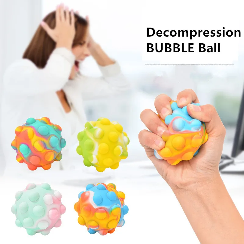 

Силиконовый 3D шарик для снятия стресса, сжимаемая сенсорная игрушка-антистресс, снятие стресса, особые потребности аутизма, новинка 2021