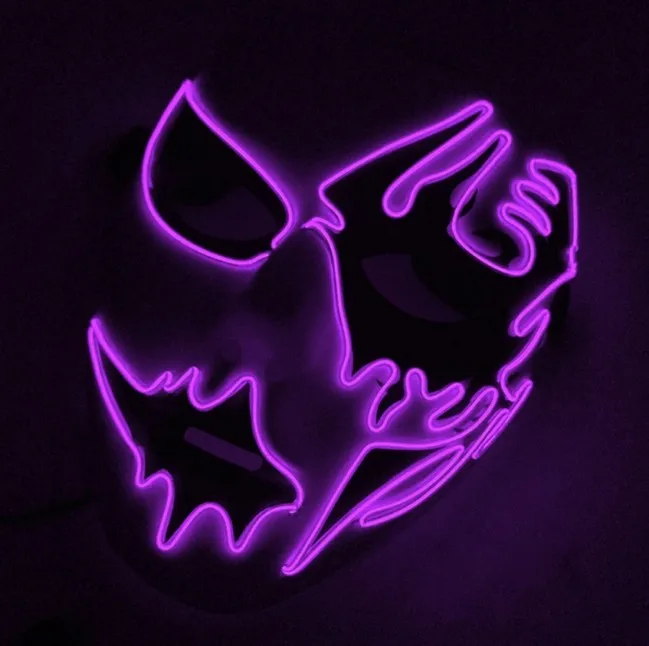 9 LED Light Mask Up Funny Masks from The Purge Election Year Great for Festival Cosplay Halloween Costume New Year Cosplay - Цвет: 9