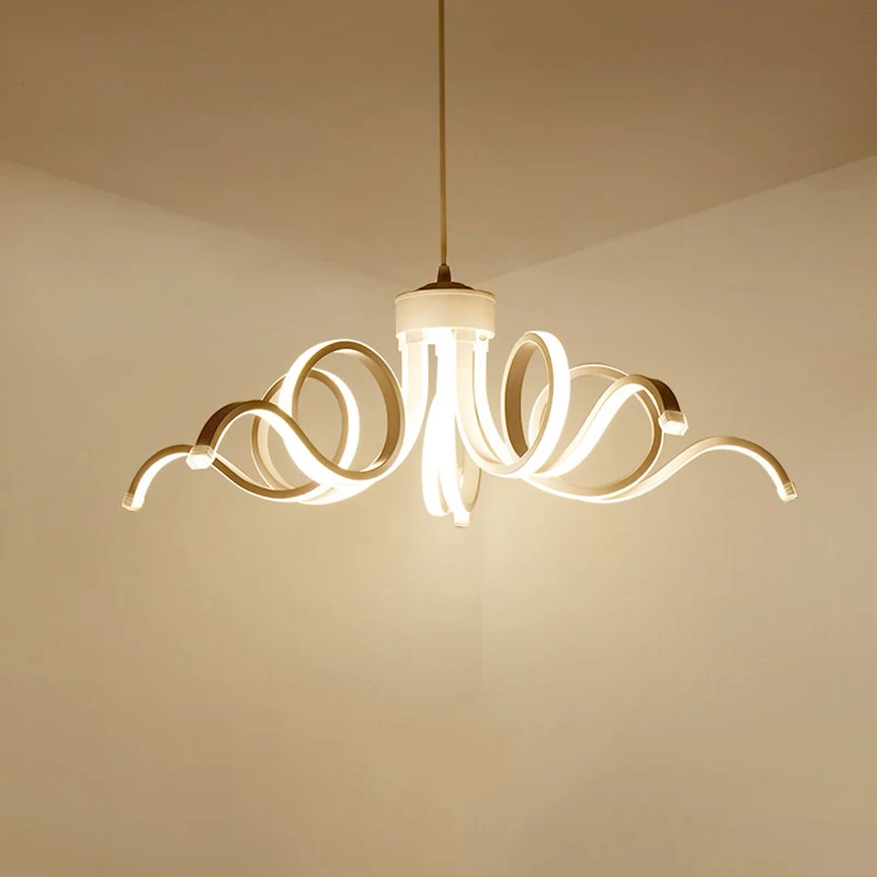 

Creative LED White Chandelier Lustres Luminaires Modern Decoration For Living Room Dining Room Bedroom Kitchen Pendant Lamps