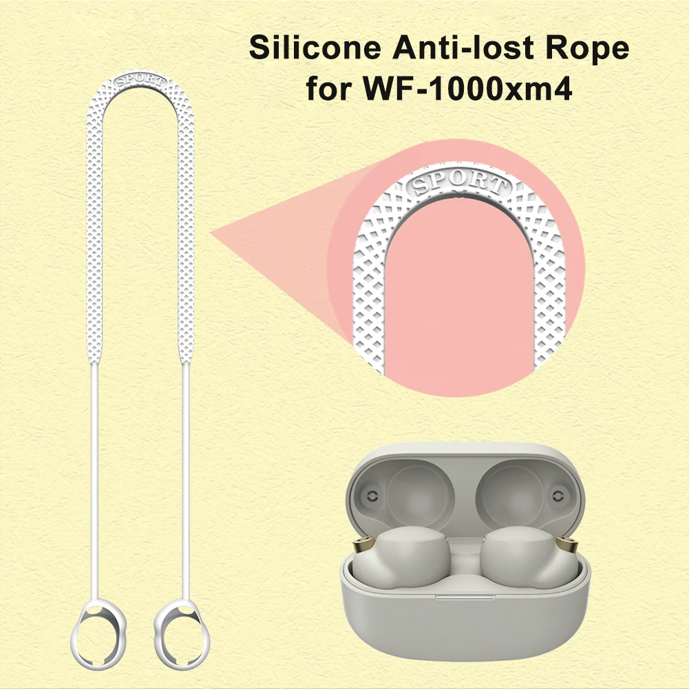 

Anti-Lost Silicone Earphone Rope Holder Cable For Sony WF-1000xm4 WirelessBluetooth-compatible Headphone Neck Strap Cord String