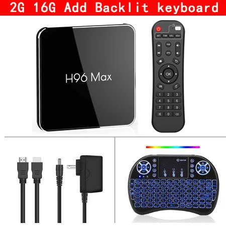 2G 16G Add keyboard H96 MAX X2 Android 9,0 Smart tv Box Amlogic S905X2 4 Гб 64 Гб 5G Wifi H.265 4K USB3.0 Google Play Store Youtube медиаплеер - Цвет: 2G 16G Add keyboard