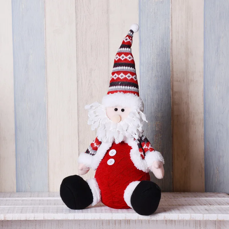 santa claus 249 Рождественское украшение сидящий Санта Клаус снеговик лося фигуры ангелов Праздничная игрушка Рождественская Кукла новогодние вечерние настольные украшения для дома - Цвет: santa claus 249