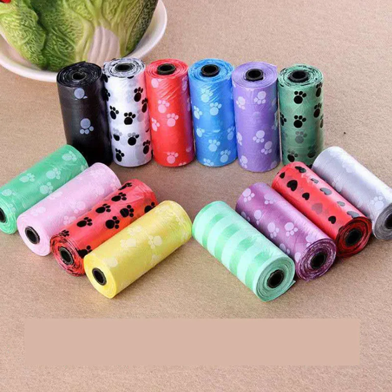 

Мешок для сбора мусора от домашних животных уличный табурет для домашних животных, пластиковый пакет с мультяшным рисунком, 10 рулонов, соба...