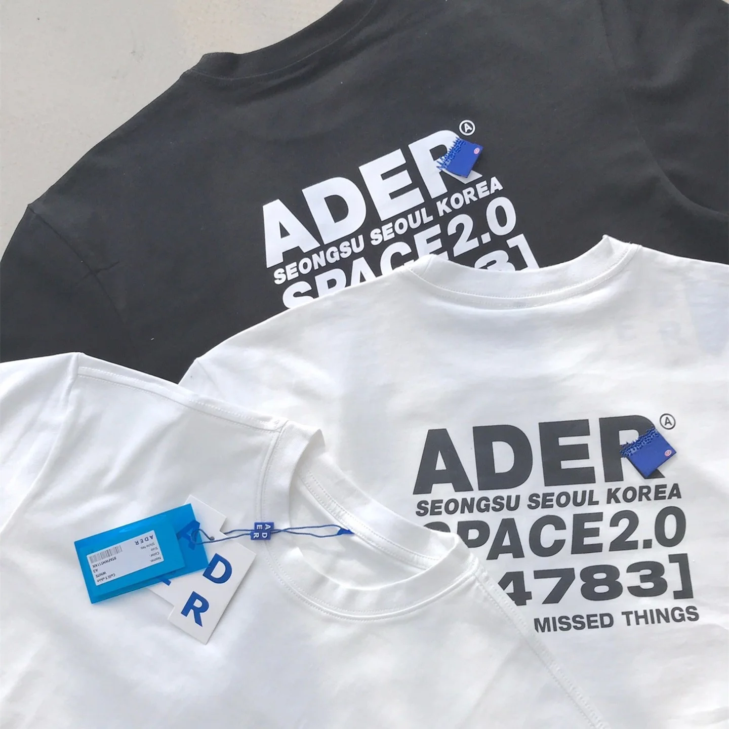 

ADER ERROR Space 2.0 T-shirt 2021SS Men Women Chest Embroidered Adererror Tee Back Text Print ADER Short Sleeve Korea Tops