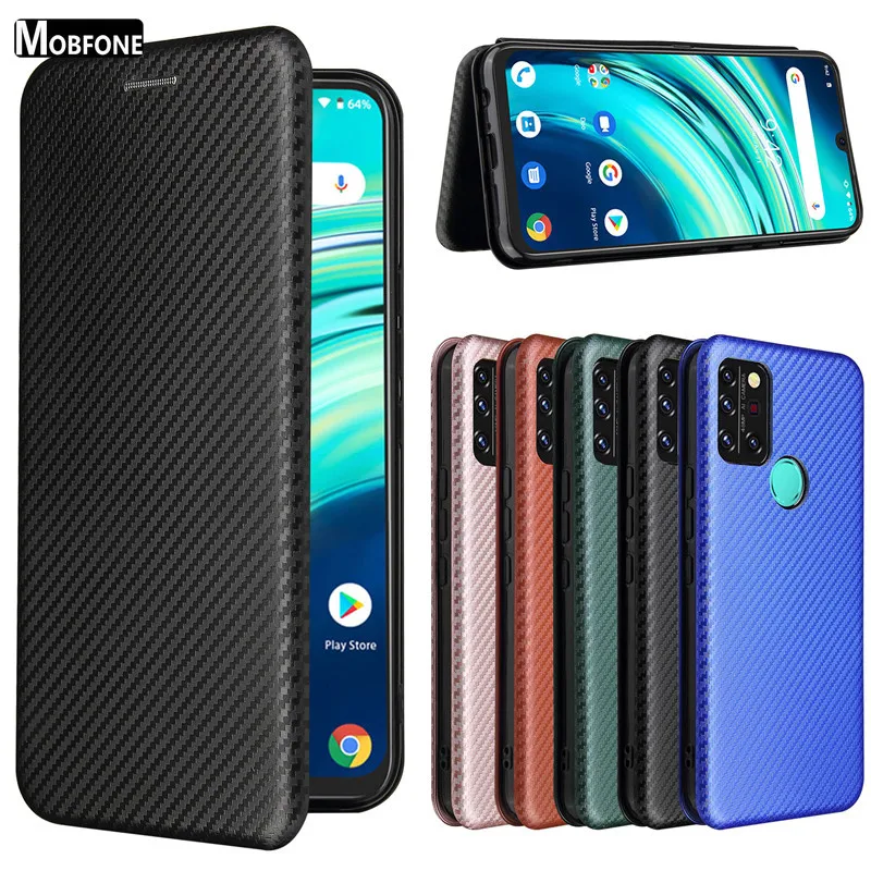 

Чехол для UMIDIGI A9 Pro A9Pro, Модный чехол из углеродного волокна с отделением для карт, тонкий кожаный чехол для UMIDIGI A9 A 9, чехол-книжка с бумажником