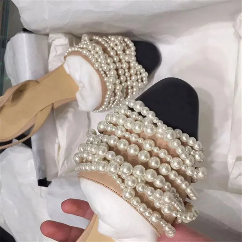 Женские босоножки Baotou черные туфли на низком каблуке с открытым носком и