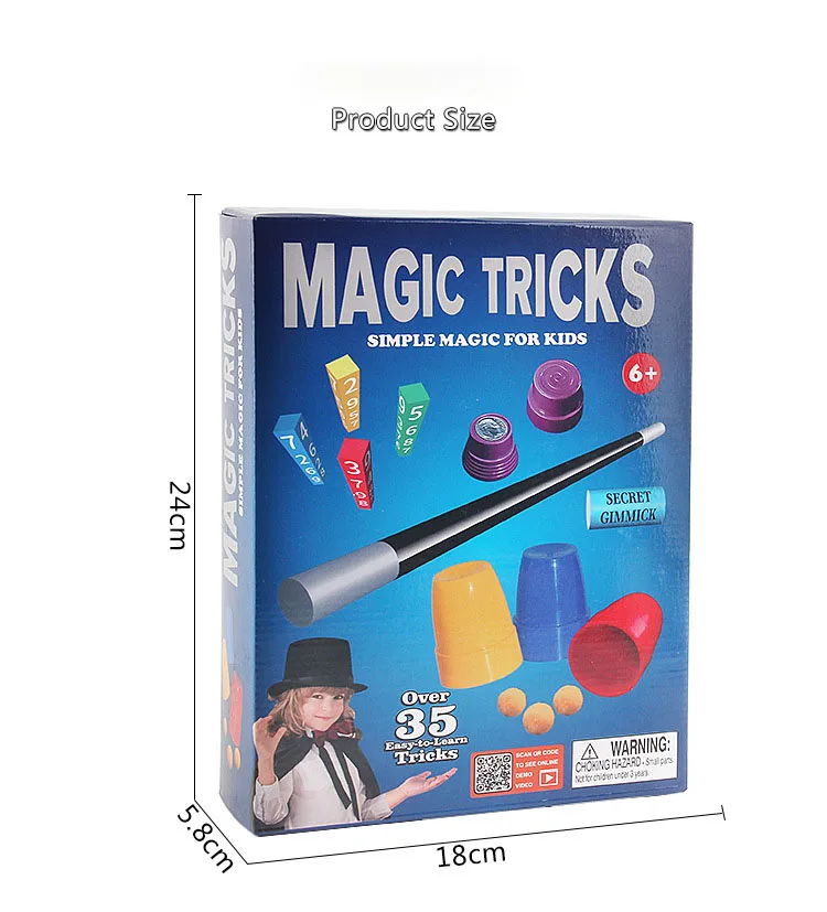 

Magic Kit Set for Kid (Gimmick +Instruction Manual) Magic Tricks Close-Up Magia Mentalism Illusion Gimmick Prop Toy for Children