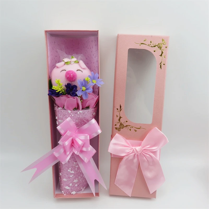 Армейский зеленый Ручной работы стежка кошка плюшевые игрушки маленький букет украшение дома Творческий День Святого Валентина подарок на выпускной - Цвет: Армейский зеленый