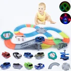 Светящийся в темноте волшебный трек сделай сам универсальные аксессуары гоночный трек мост перекрестки светящийся гоночный трек подарки для детей Новинка