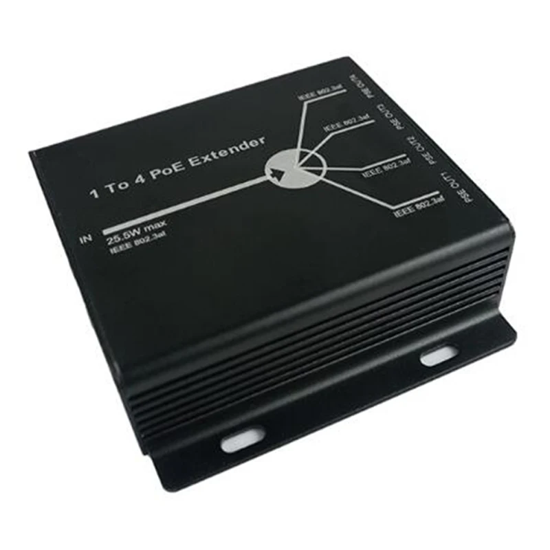 10/100M mini 4 Ports POE Extender 25.5W Extend 120 Meters IEEE802.3af Network Devices Plug-and-Play cctv ccessories | Безопасность и