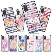 duffy disney bear cute for samsung galaxy s20 fe ultra note 20 s10 lite s9 s8 plus luxury tempered glass phone case cover