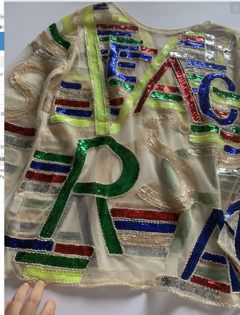 Осенняя Сексуальная женская блузка с блестками и длинным рукавом женские