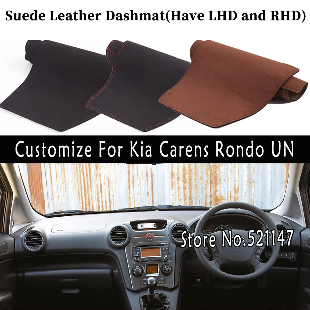 

Accessories Car-styling Suede Leather Dashmat Dashboard Cover Dash Mats Carpet For Kia Carens Rondo7 UN 2007-2013 2008 2009 2010