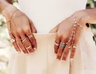 Модный браслет-цепочка с кристаллами и фианитами для женщин, регулируемая золотая цепочка на палец, серебро 925 пробы