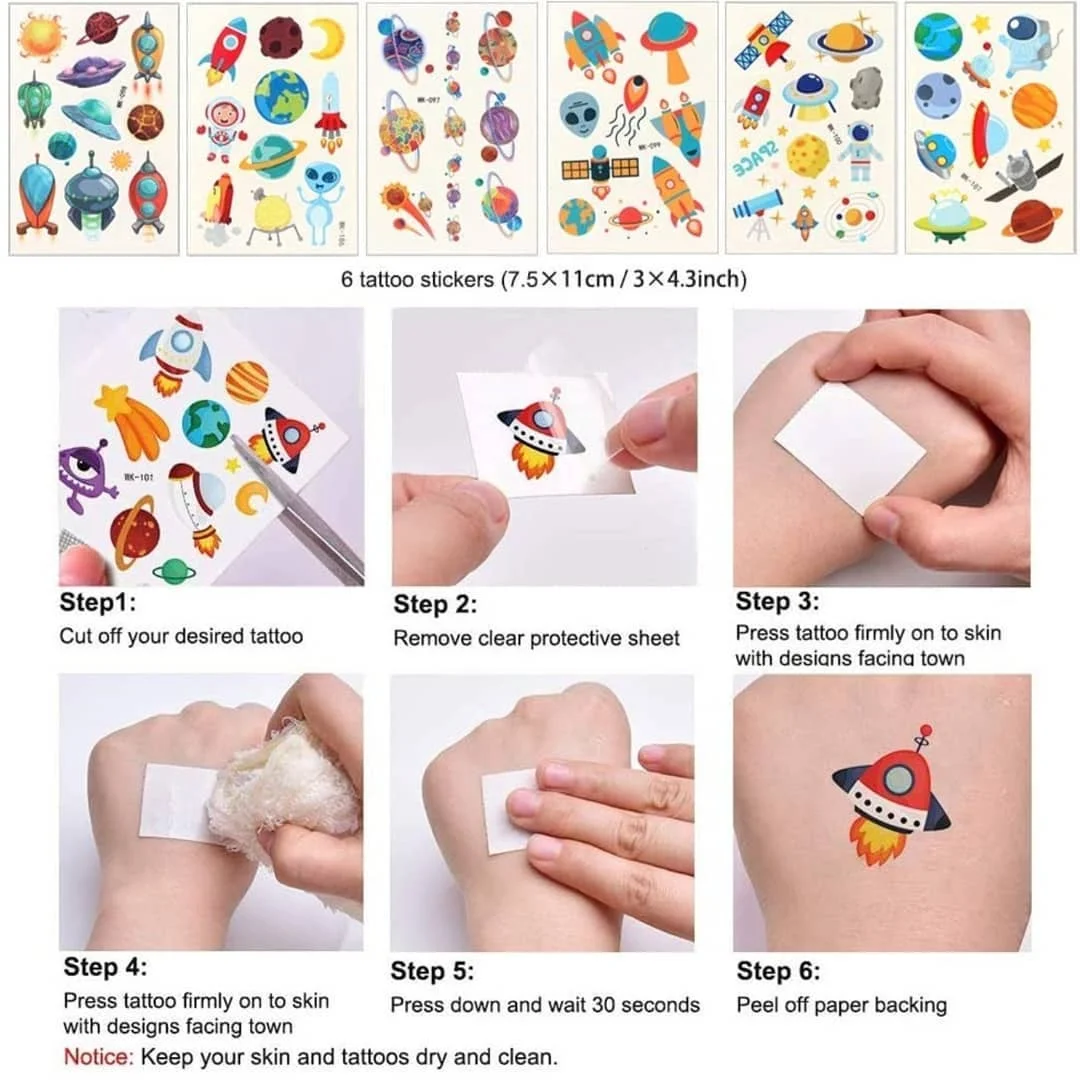 Одноразовая посуда серии Вселенная тарелка со звездами и небом для детей