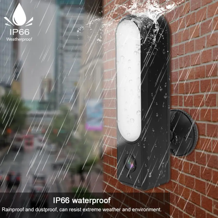 Tuya Камера Смарт открытый прожектор 1080P Wi Fi HD Водонепроницаемый Светодиодная