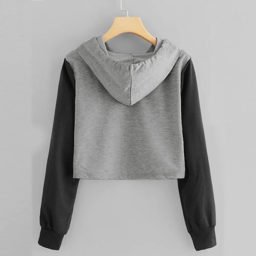 Женские толстовки свитшоты для девочек розовый синий короткий топ с рукавами