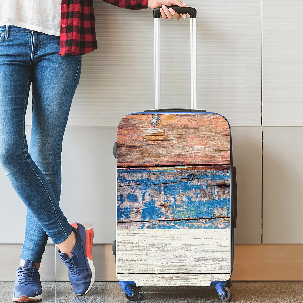 7pcsset traditional retro wood grain wall sticker waterproof pvc bedroom decor multi functional stickers for kitchen bathroom free global shipping