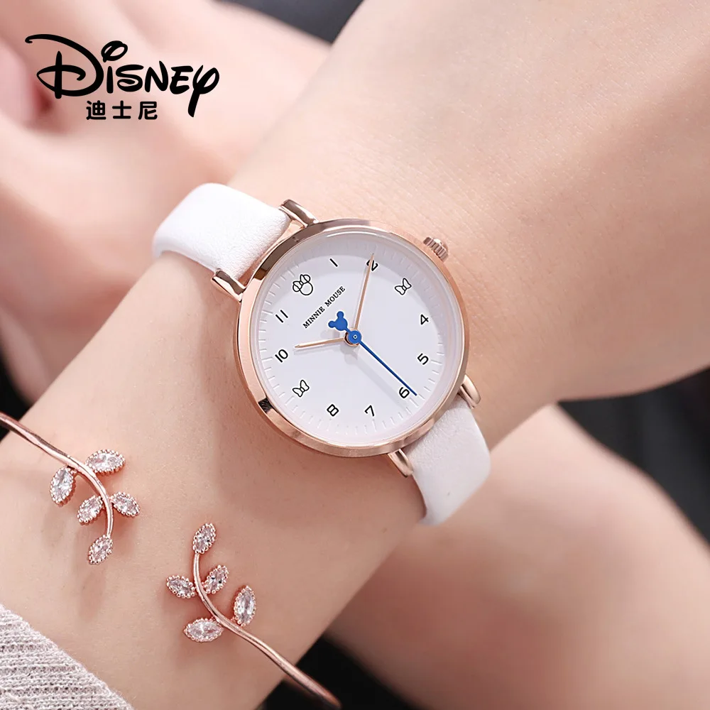 

Disney Mickey Watch Women's Waterproof Fashion Trend Quartz Watch Middle School Student Belt Small Dial Women's Watch