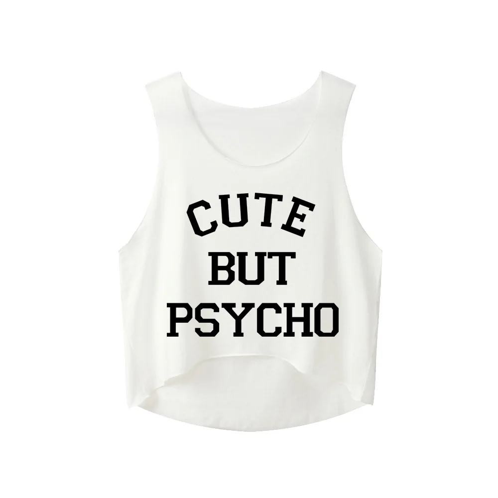 

Summer European Top Tank Crop Top Sexy Tanks Woman Tee Fashion Letter Printed Woman Camis