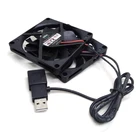Тонкий USB-вентилятор 2 шт.пара 5 В, 80 мм * 10 мм, 5 в пост. Тока, A8010-20RA-2JN-F1, 5 В, 8010 А, 8 см, бесшумный вентилятор охлаждения
