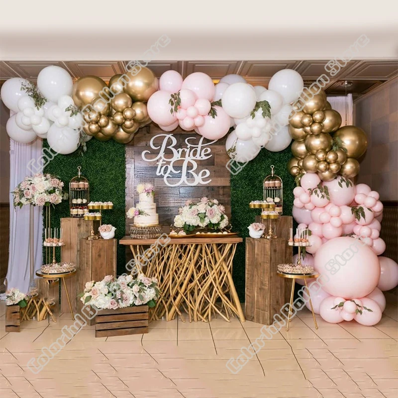 

146 шт., золотые латексные воздушные шары