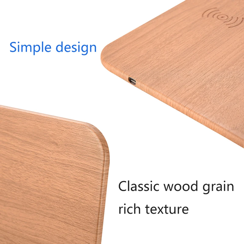 

2 In Fast Wireless Charger Mouse Pad Qi 10W Wooden Charging Mouse Mat for iPhone 12 11 Pro XR X 8 Samsung Galaxy S21 S20 S10