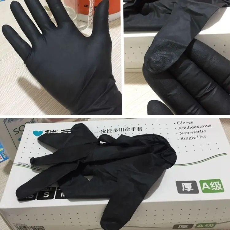 100 шт. одноразовые перчатки водостойкая пудра латексные для домашнего