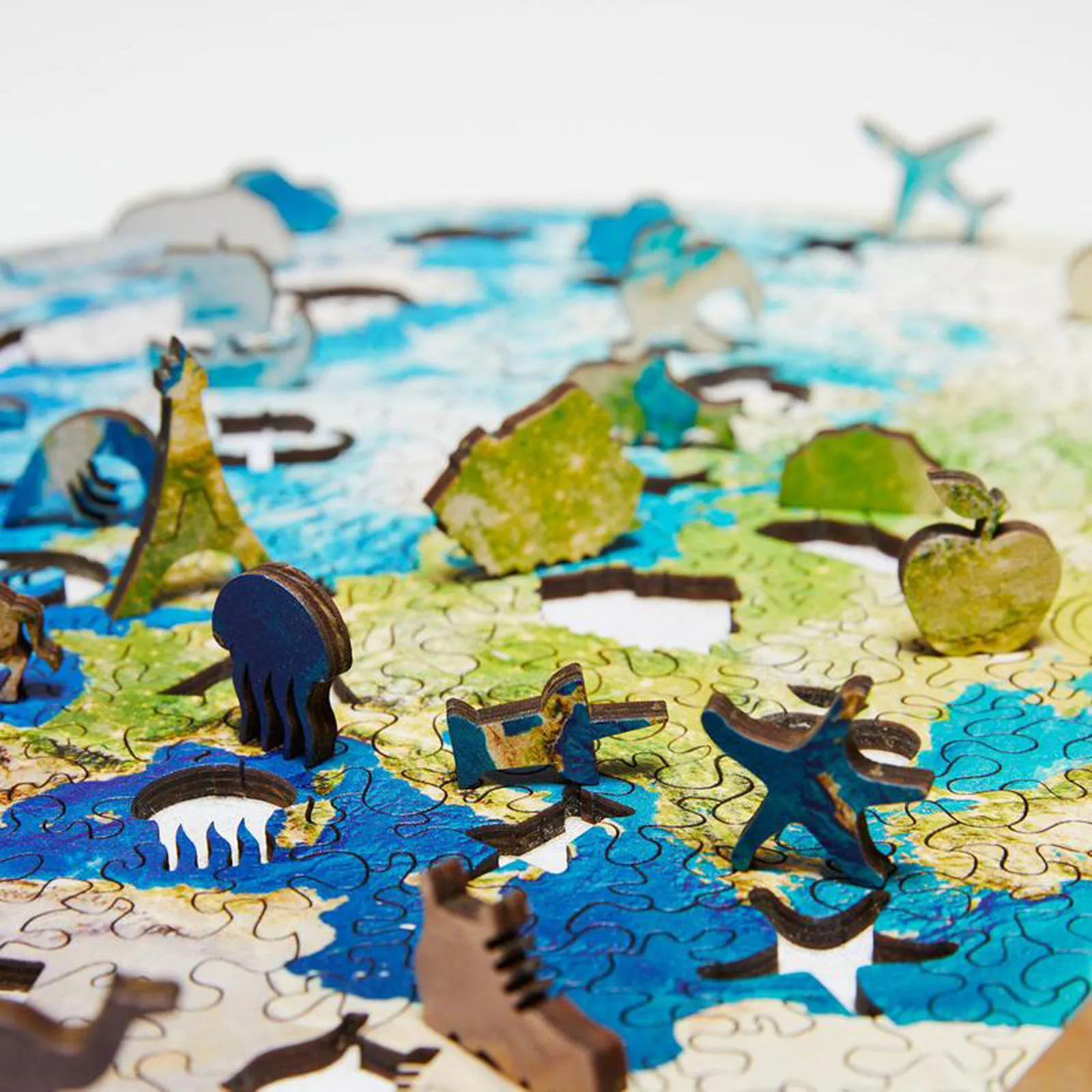 

Wooden Puzzles 3D Jigsaw Puzzle Unique Irregular Moon Earth Puzzles Adults Puzzle Games Kids Educational Toys Interactive Toy