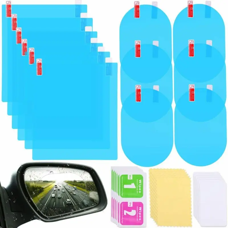 

Replacement Rearview Mirror Film Square+Oval Waterproof 6set Dustproof