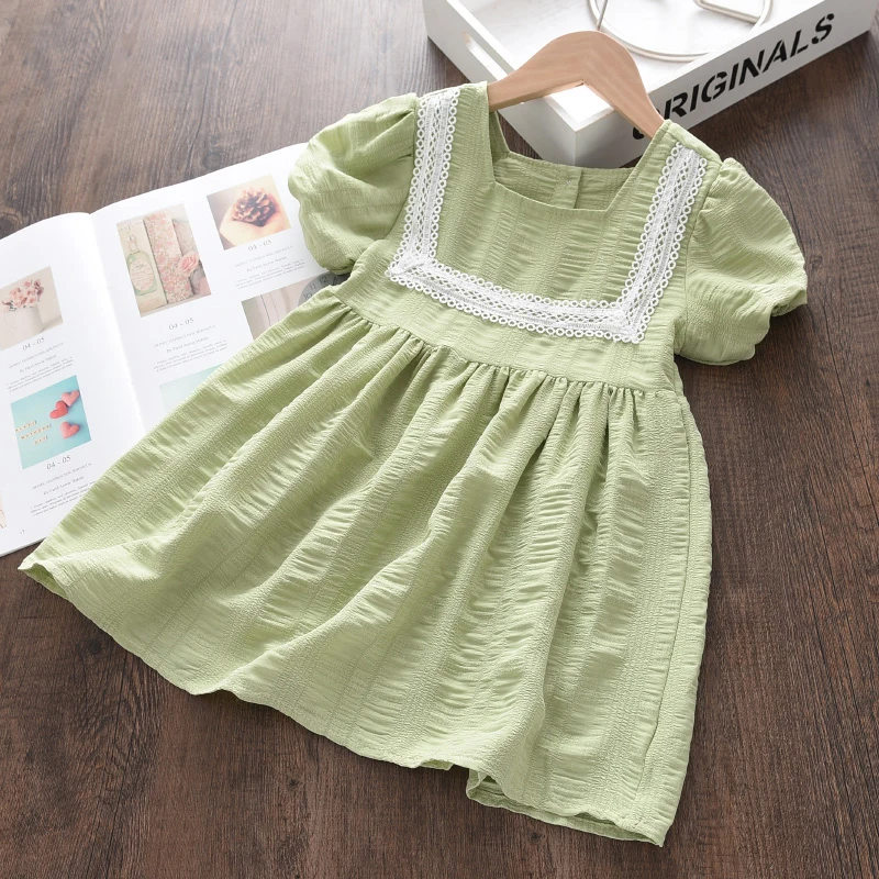 

Повседневное платье для маленьких девочек, новое летнее детское платье принцессы для девочек, милое платье с рюшами, милый костюм, детская о...