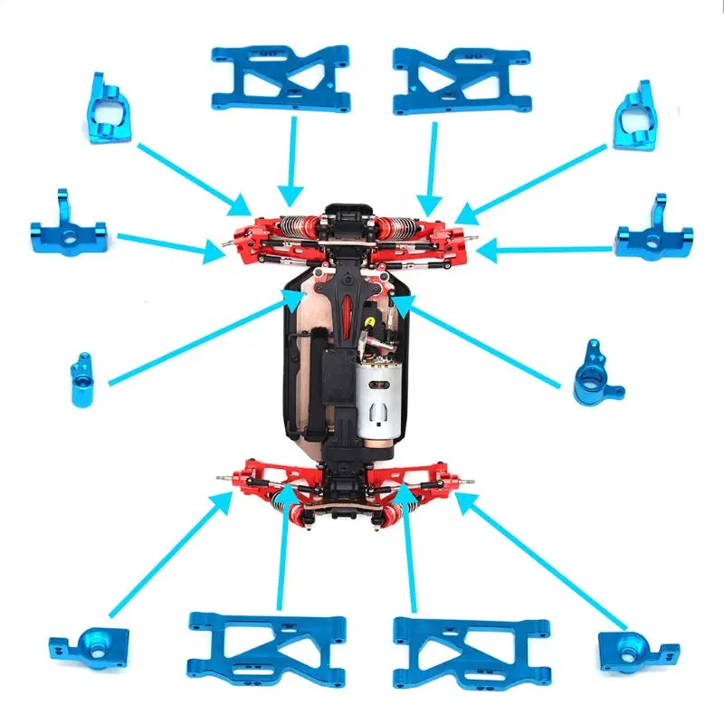 

For WLtoys 1:14 144001 RC car upgrade Spare parts metal tires Swing arm C Seat Combiner Steering cup rear Wheel Seat