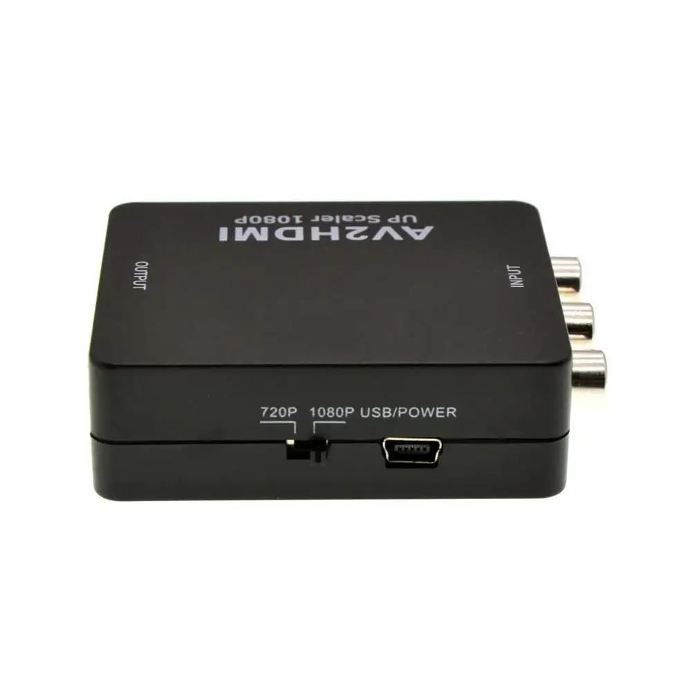 AV/CVBS к HDMI-совместимый HD 720P 1080P видео преобразователь мини AV2HDMI адаптер для HDTV