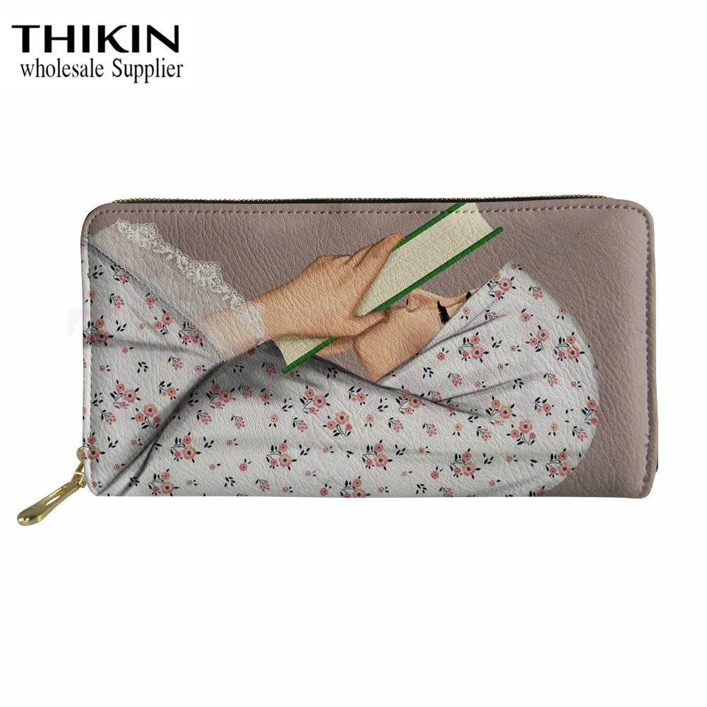 THIKIN мусульманский исламский для девочек любителей книг Женский Длинный кошелек