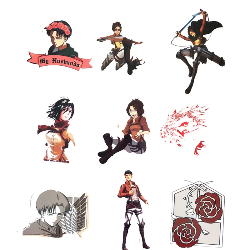 Наклейки атака на Титанов из японского аниме граффити крутые стикеры колесиках