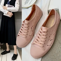 2021 new womens outdoor lazy shoes comfortable student shoes hollow and breathable flat shoes women